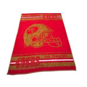 Vintage San Marcos San Francisco 49ers 49”x60”Blanket NFL Football RARE